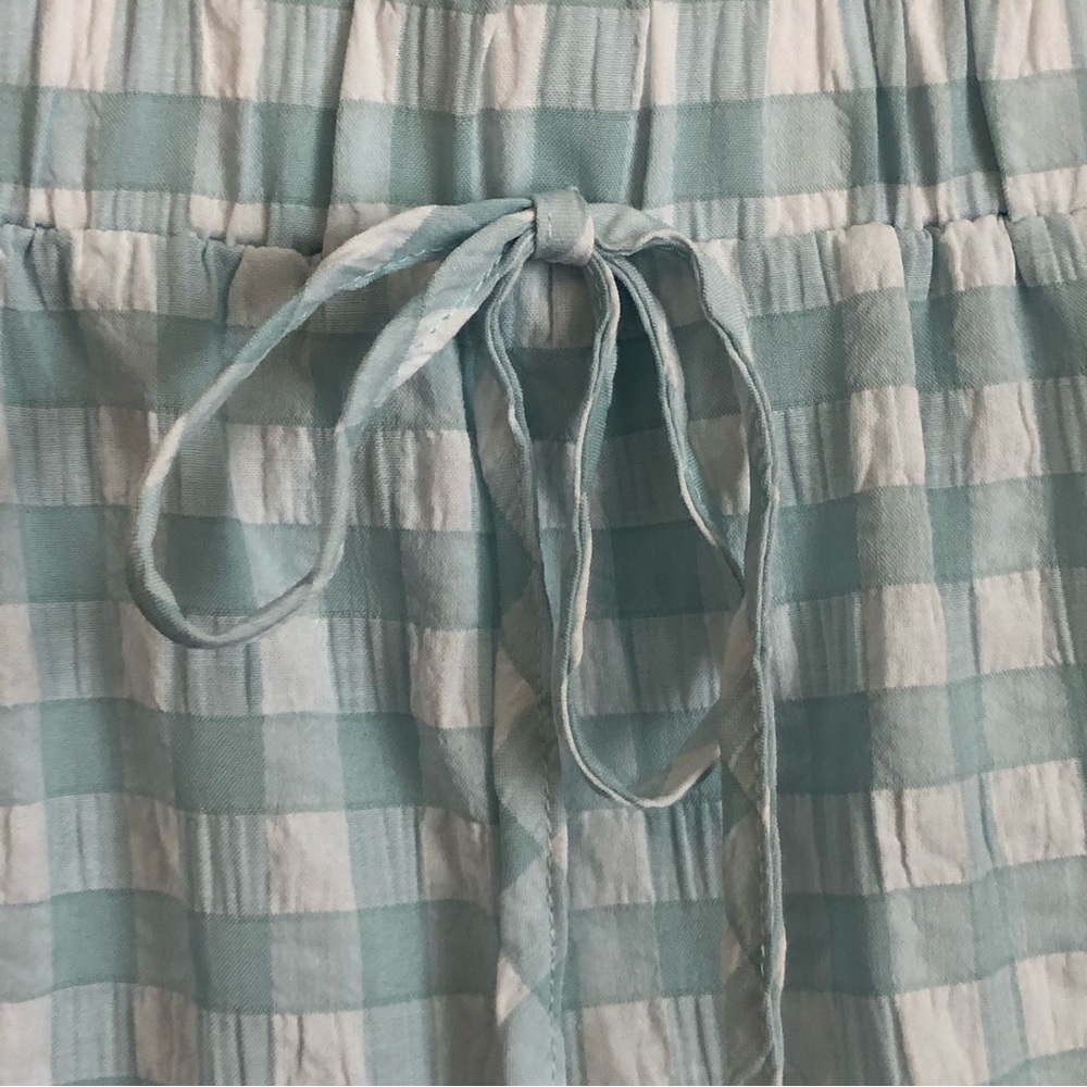 NWOT Talulah 2 Pcs Gingham Sleeveless Top Tiered Skirt Blue White Size M - Picture 14 of 15